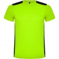 Detroit kortärmad unisex sport-T-shirt, Lime / Solid svart