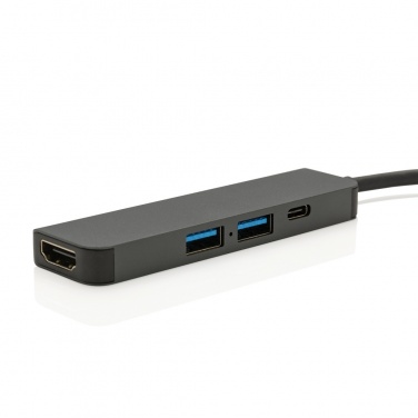 Logotrade profilreklam bild: Terra hub med HDMI input i RCS återvunnen aluminium