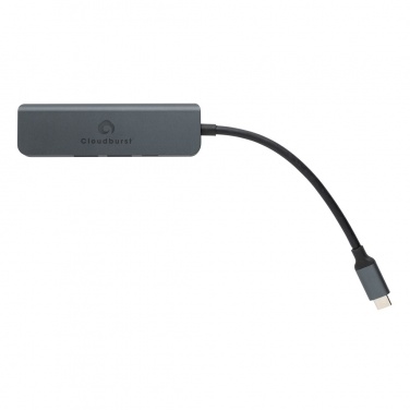 Logotrade reklamprodukter bild: Terra hub med HDMI input i RCS återvunnen aluminium