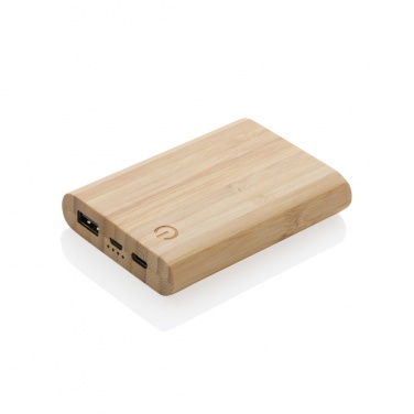 Logotrade profilprodukter bild: 5.000 mAh powerbank i bambu