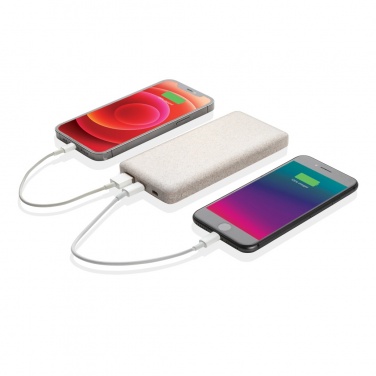 Logotrade presentreklam bild: Vetestrå 10.000 mAh powerbank