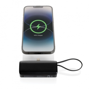 Logotrade reklamprodukter bild: Powerlink RCS rplast 3000 mAh powerbank iOS-kontakt