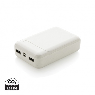 Logotrade reklamprodukter bild: 10.000 mAh powerbank i återvunnen plast, RCS standard