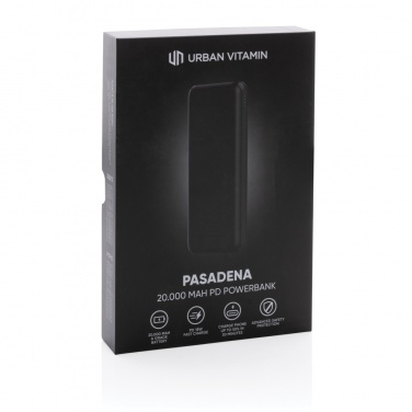 Logotrade kampanjprodukter bild: Urban Vitamin Pasadena 20.000 mAh 18W PD powerbank