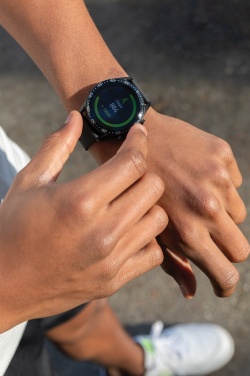 Logotrade reklamprodukter bild: Rund Fit watch RCS återvunnen TPU