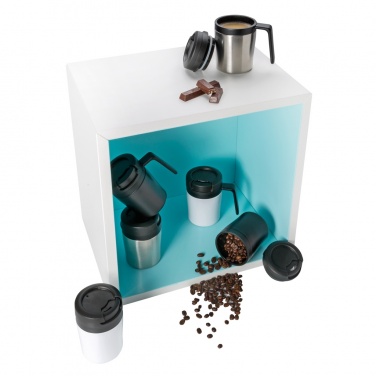 Logotrade profilreklam bild: Coffee to go termosmugg med handtag