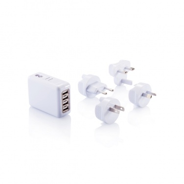 Logotrade profilreklam bild: Reseadapter med fyra USB-portar