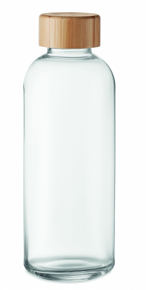 Logotrade presentreklam bild: Glasflaska med bambulock 650ml