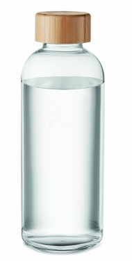 Logotrade presentreklam bild: Glasflaska med bambulock 650ml