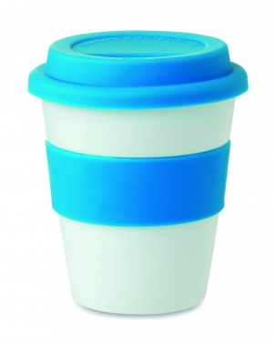 Logotrade profilprodukter bild: Take away mugg PP silikon lock