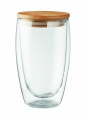 Glas/Mugg dubbelvägg 450ml Frankfurt, Transparent