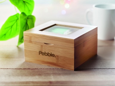 Logotrade presentreklam bild: Teabox i bambu