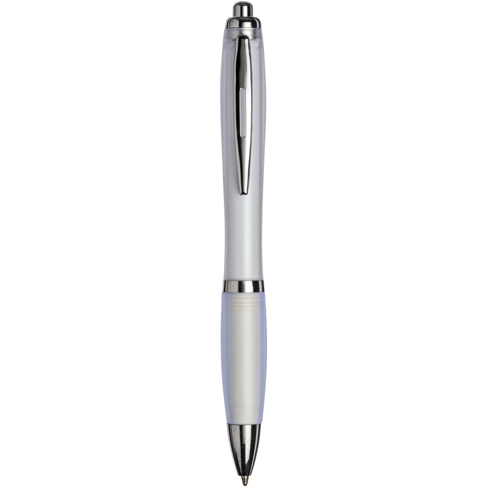 Logotrade kampanjprodukter bild: Curvy ballpoint pen with frosted barrel and grip