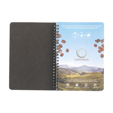 Logotrade presentreklam bild: Kaffepapper Notebook Wire-O A5