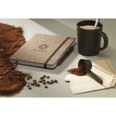 Logotrade profilreklam bild: CoffeeGround Cork Paper Notebook A5