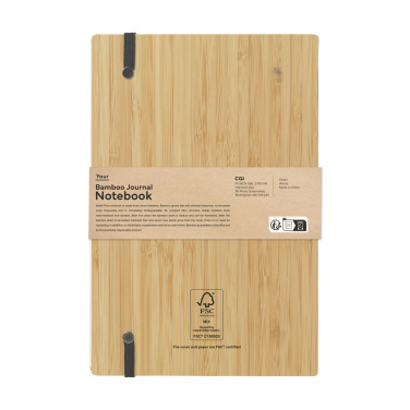 Logotrade reklamprodukter bild: Bambu Journal Naken Spine Paper Notebook A5