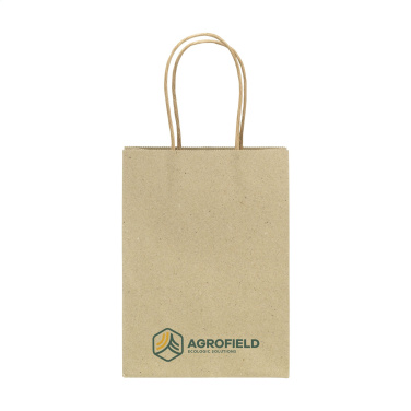 Logotrade reklamprodukter bild: Leaf It Bag återvunnet gräspapper (120 g/m²) S