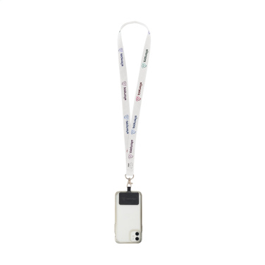 Logotrade reklamprodukter bild: Lanyard Sublimation RPET 2 cm med Patch-nyckelsnöre