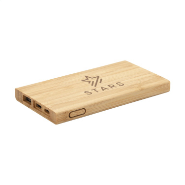 Logotrade reklamprodukter bild: Bamboo 4000 Powerbank extern laddare