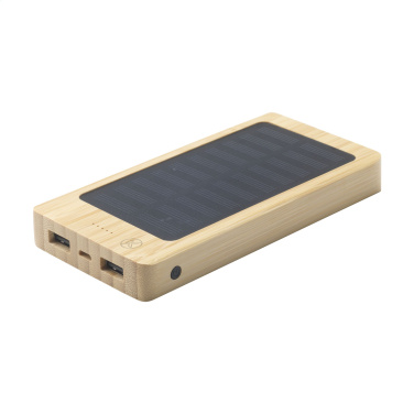 Logotrade reklamprodukter bild: Solar Powerbank 8000+ trådlös laddare