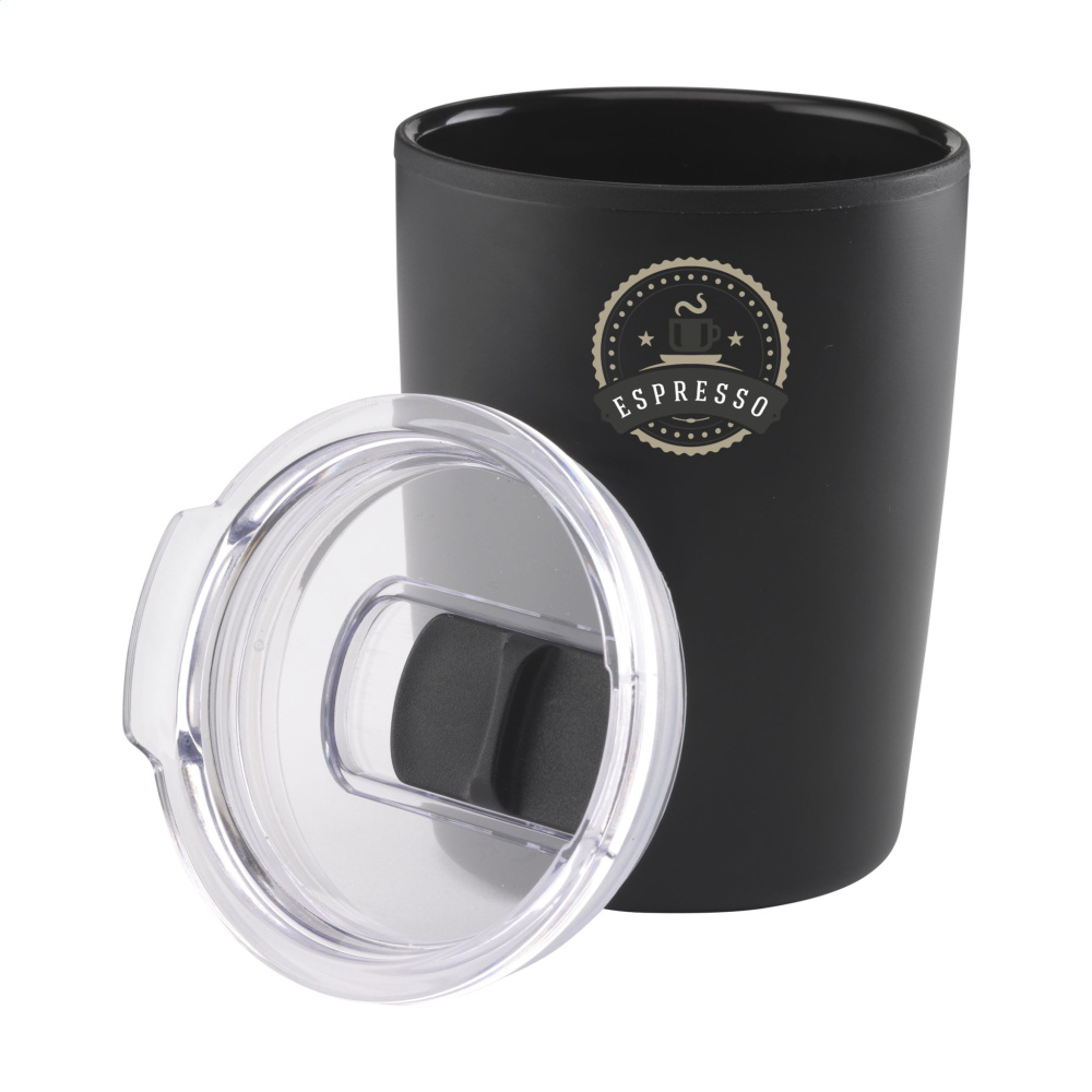 Logotrade profilreklam bild: Espresso-to-Go-mugg RCS Recycled Steel 170 ml