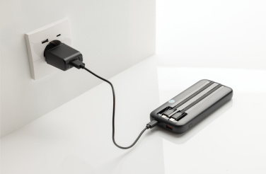 Logotrade presentreklam bild: Turbopack RCS plast powerbank 10.000 integrerade kablar