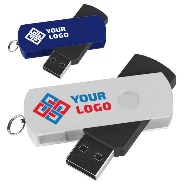 Logotrade profilprodukter bild: USB-minne i metall och plast