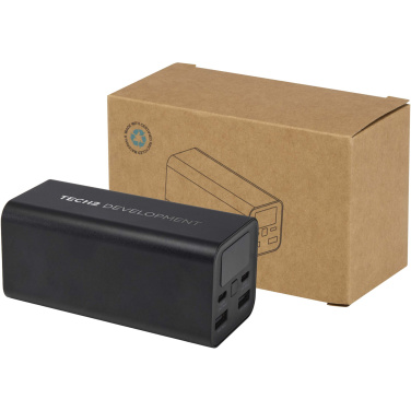 Logotrade kampanjprodukter bild: Acamar 20 000 mAh 70 W powerbank för bärbar dator av återvunnen aluminium
