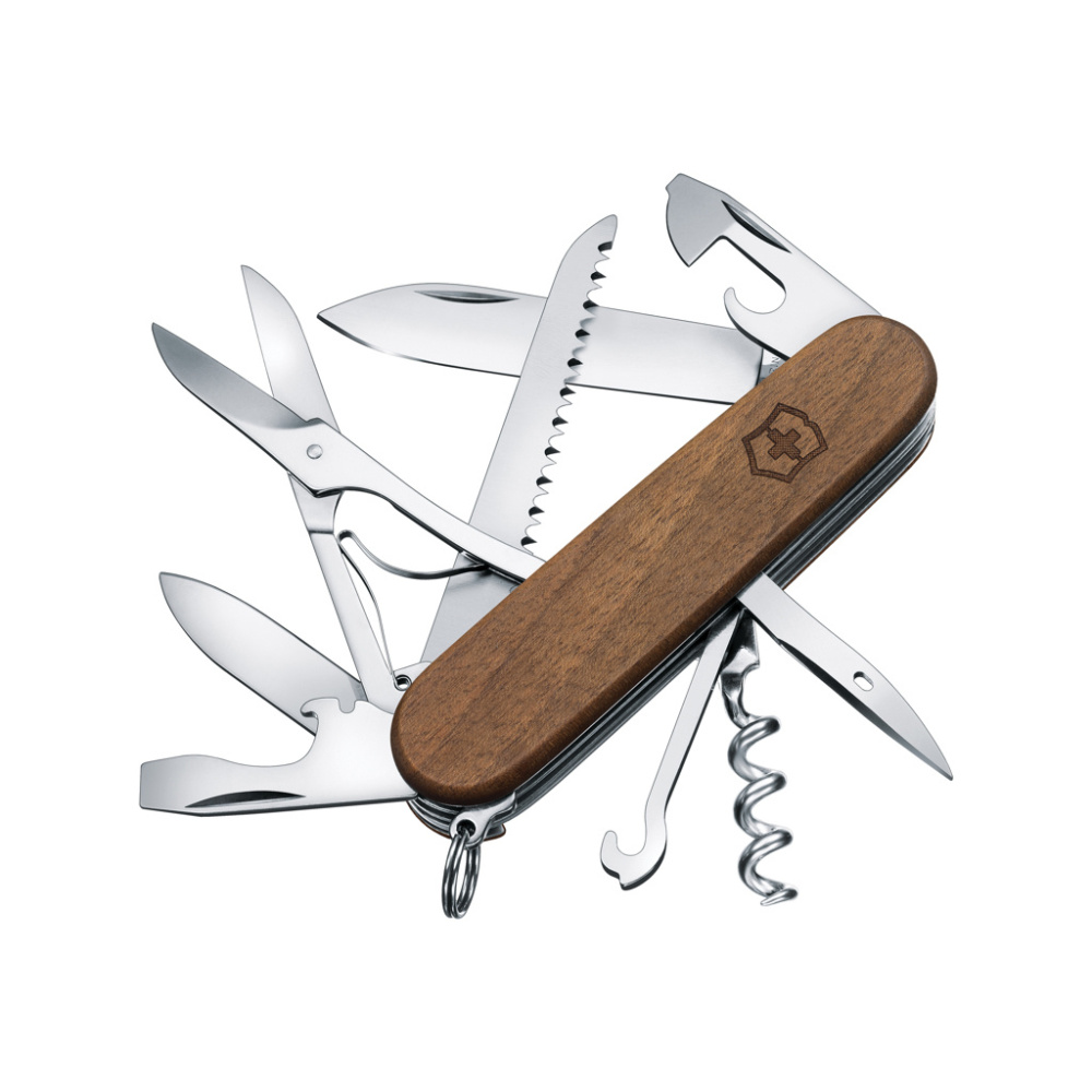 Logotrade kampanjprodukter bild: VICTORINOX Huntsman Wood Fickkniv 13 funktioner